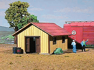 American Model Builders 131 Pennsylvania Tool House -- 3 x 2-1/4 x 2" 7.5 x 5.6 x 5cm, HO Scale