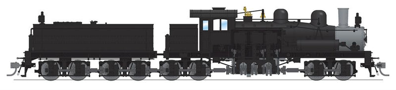 PREORDER BLI 7820 Class D 4-truck Shay, Unlettered, Painted Black, Paragon4 Sound/DC/DCC, Smoke, HO