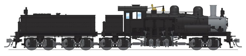 PREORDER BLI 8258 Class D 4-truck Shay, Unlettered, Painted Black, No-Sound / DCC-Ready, HO