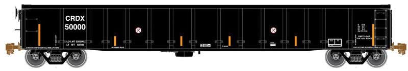 Atlas 20005118 Thrall 2743 Gondola - Ready to Run - Master(R) -- Chicago Freight Car Leasing CRDX 50006 (black, yellow Conspicuity Marks), HO Scale
