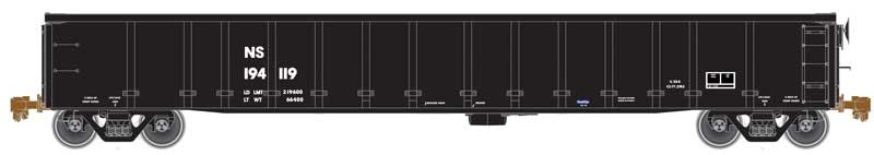 Atlas 20005125 Thrall 2743 Gondola - Ready to Run - Master(R) -- NS 193952 (black, reporting Marks Only), HO Scale