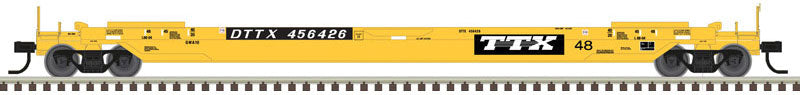 Atlas 20006011 Gunderson 48' All-Purpose Well Car - Ready to Run -- TTX 456418 (yellow, black, white), HO Scale