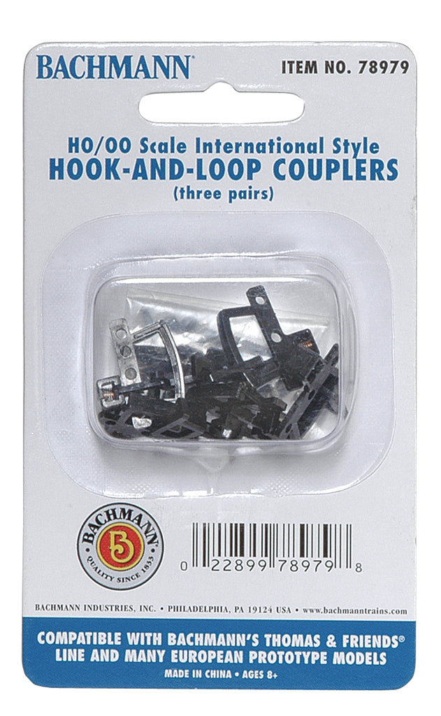 Bachmann 78979 HOOK AND LOOP COUPLERS, HO Scale