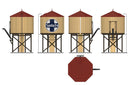 BLI 7914 Operating Water Tower w/ Sound, ATSF, Weathered, HO