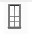 Tichy Train Group 8028  4/4 DOUBLE HUNG WINDOW 12pc, HO