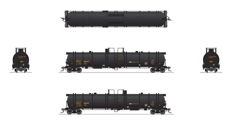 BLI 8038 Cryogenic Tank Car, UTLX Black, 2-Pack, HO