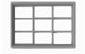 Tichy Train Group 8046  9 PANE MASONRY WINDOW 12pcs, HO