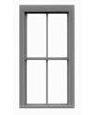 Tichy Train Group 8061  2/2 DBL HUNG WINDOW 12pcs, HO