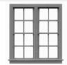 Tichy Train Group 8064  DBL 4/4 DBL HUNG WINDOW 6pc, HO