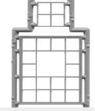 Tichy Train Group 8087  20 PANE CTR TILT IND WINDOW, HO