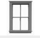 Tichy Train Group 8105  2/2 DBL HUNG WINDOW 12pcs, HO