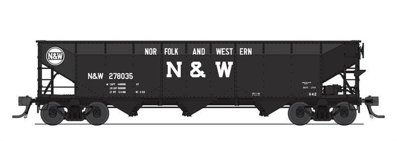 BLI 8115 AAR 70-ton Triple Hopper, N&W (H42), 4-PACK, HO