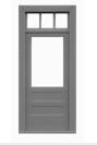 Tichy Train Group 8130 Ho 1-lite DOOR/TRANSOM 3set