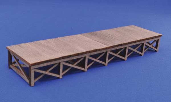 Blair Line 72 Loading Dock -- Laser-Cut Wood Kit - 3 x 3/4" 7.6 x 5.9cm, N Scale