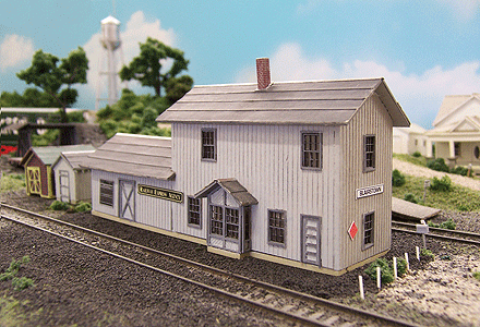 Blair Line 78 Blairstown 2-Story Depot -- Kit - 4-1/2 x 1-1/2" 11.2 x 3.7cm, N Scale