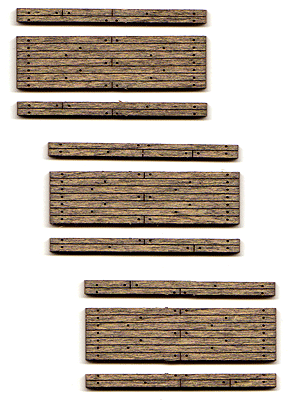 Blair Line 14 Weathered 1-Lane Wood Grade Crossing -- Kit pkg(3), N Scale