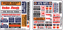 Blair Line 150 Storefront & Advertising Signs -- Modern Storefront (1975-1990s), HO Scale