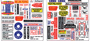 Blair Line 151 Storefront & Advertising Signs -- Main Street Storefront I, HO Scale