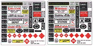 Blair Line 156 Storefront & Advertising Signs -- Railroad Stations & Depots, HO Scale