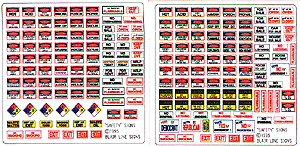 Blair Line 152 Storefront & Advertising Signs -- Safety, Warning, Misc., HO Scale