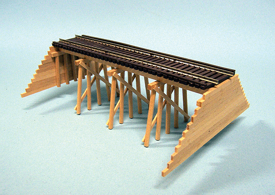 Blair Line 167 Common Pile Trestle -- Build Straight or Curved - Kit - 6 x 2" High 15 x 5cm High, HO Scale