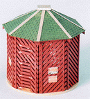 Blair Line 191 Tom's Corn Crib -- 2-1/4" 5.6cm Diameter; 2-1/2" 6.2cm Tall, HO Scale