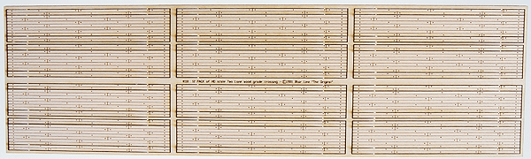 Blair Line 118 Two-Lane Wood Grade Crossing -- Laser-Cut Wood - Kit pkg(12), HO Scale