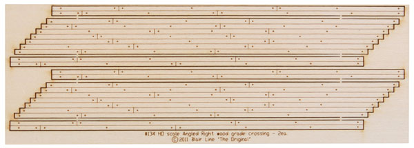 Blair Line 134 Wood Grade Crossing pkg(2) -- Right Angled, HO Scale