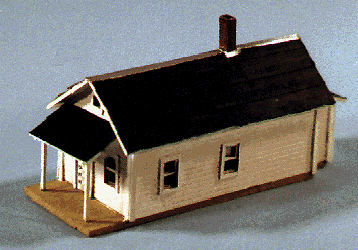 Blair Line 379 Laser-Cut Shotgun House -- 3/4 x 2-1/8 1.8 x 5.3cm, Z Scale