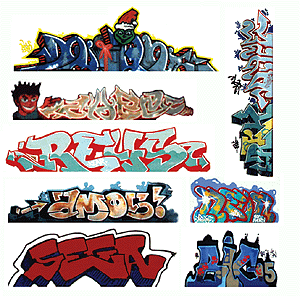 Blair Line 1246 Mega Set Modern "Tagger" Graffiti Decals --