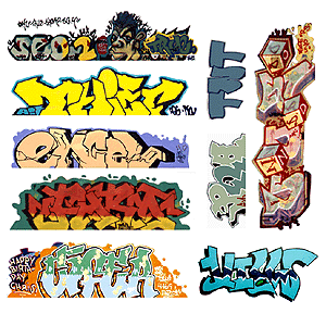 Blair Line 1249 Mega Set Modern "Tagger" Graffiti Decals --