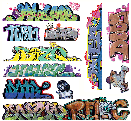 Blair Line 1259 Mega Set Modern "Tagger" Graffiti Decals --