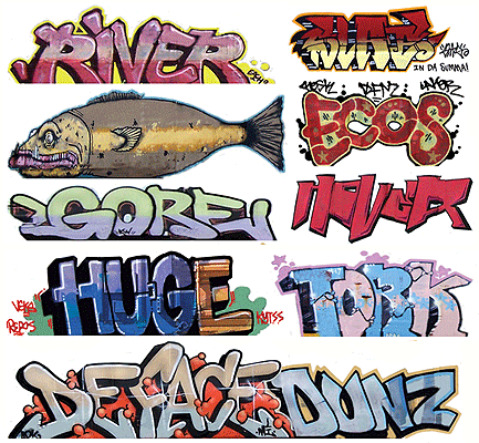 Blair Line 1256 Mega Set Modern "Tagger" Graffiti Decals --