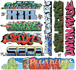 Blair Line 1260 Mega Set Modern "Tagger" Graffiti Decals --