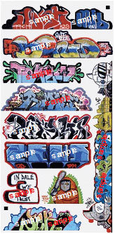 Blair Line 1263 Mega Set Modern Tagger Graffiti Decals --