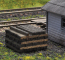 Blair Line 1811 Pile O' Ties - Assembled -- Stained pkg(2), N Scale