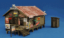 Blair Line 1003 Sam's Roadhouse w/Outhouse -- Kit - Main Building: 1-1/2 x 2-3/8" 3.8 x 6cm, N Scale