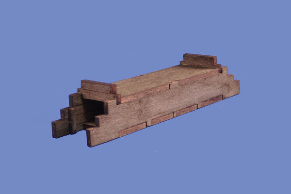 Blair Line 2809 Wood Box Culvert -- 3.2 x 3/4 x 1/2" 8.1 x 1.9 x 1.3cm, HO Scale