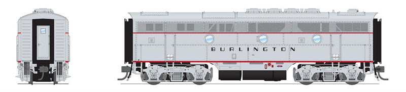 BLI 8335 EMD F3B, CBQ 9961B, Aluminum w/ Black Nose Stripes, No-Sound / DCC-Ready, HO