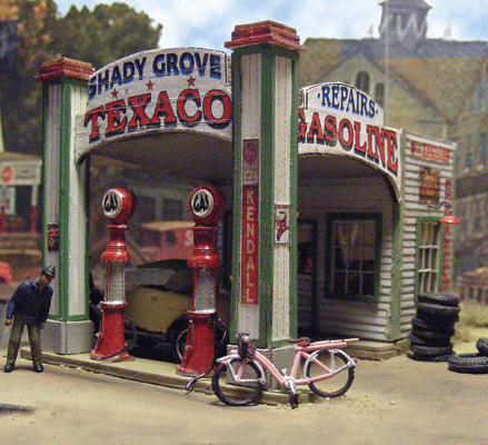 Bar Mills 552 Shady Grove Texaco, Building Kit, HO