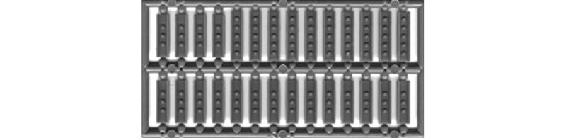 Tichy Train Group 8186 Splice Plates pkg(54, Rust Colored Styrene) -- 12" Channels; 18 44" Long w/5 Bolt Heads & 36 40" Long w/3 Bolt Heads, HO Scale