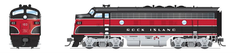 BLI 8191 EMD F7 A/B, CRIP 103/105B, Red/Black w/ Aluminum Trucks, A-unit Paragon4 Sound/DC/DCC, Unpowered B, HO