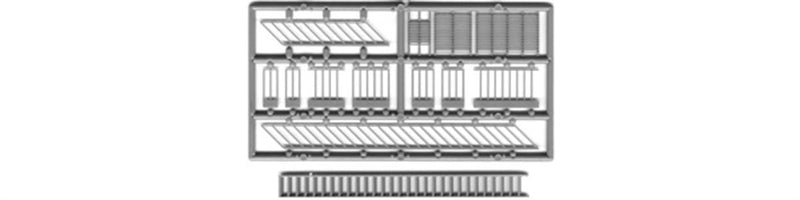 Tichy Train Group 8208 "Steel" Stairs, See-Through Platform & Railings (1 Set; Unpainted Plastic), HO Scale