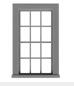 Tichy Train Group 8217  6/6 DBL HUNG WINDOW 12pcs, HO