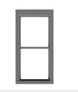 Tichy Train Group 8237  1/1 DBL HUNG WINDOW 12pcs, HO