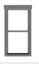 Tichy Train Group 8239  1/1 DBL HUNG WINDOW 12pcs, HO