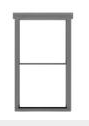 Tichy Train Group 8245  1/1 DBL HUNG WINDOW 12pcs, HO