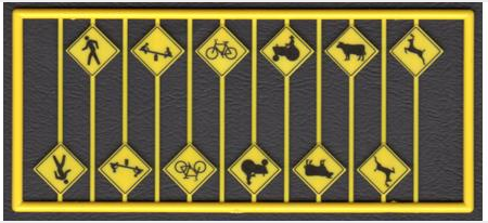 Tichy Train Group 8253  WARNING SIGNS PICTURE 12pcs, HO