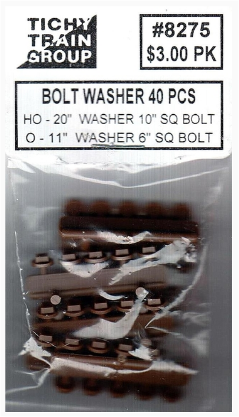 Tichy Train Group 8275  SQUARE 10'BOLT 20'WASHER, HO