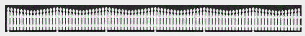 Tichy Train Group 8282 Ho 4' FANCY PICKET FENCE 5pcs